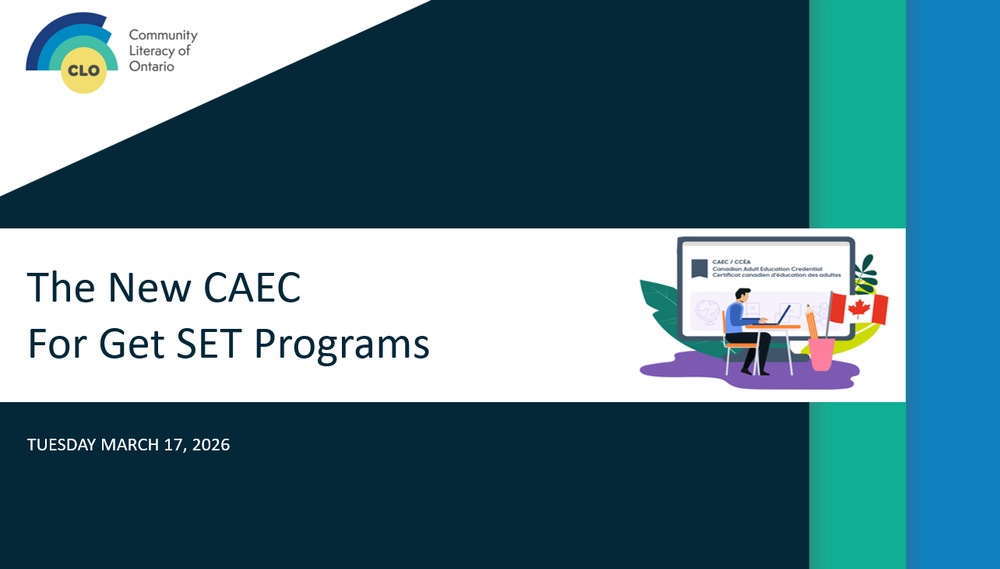 CAEC Resources — Community Literacy of Ontario