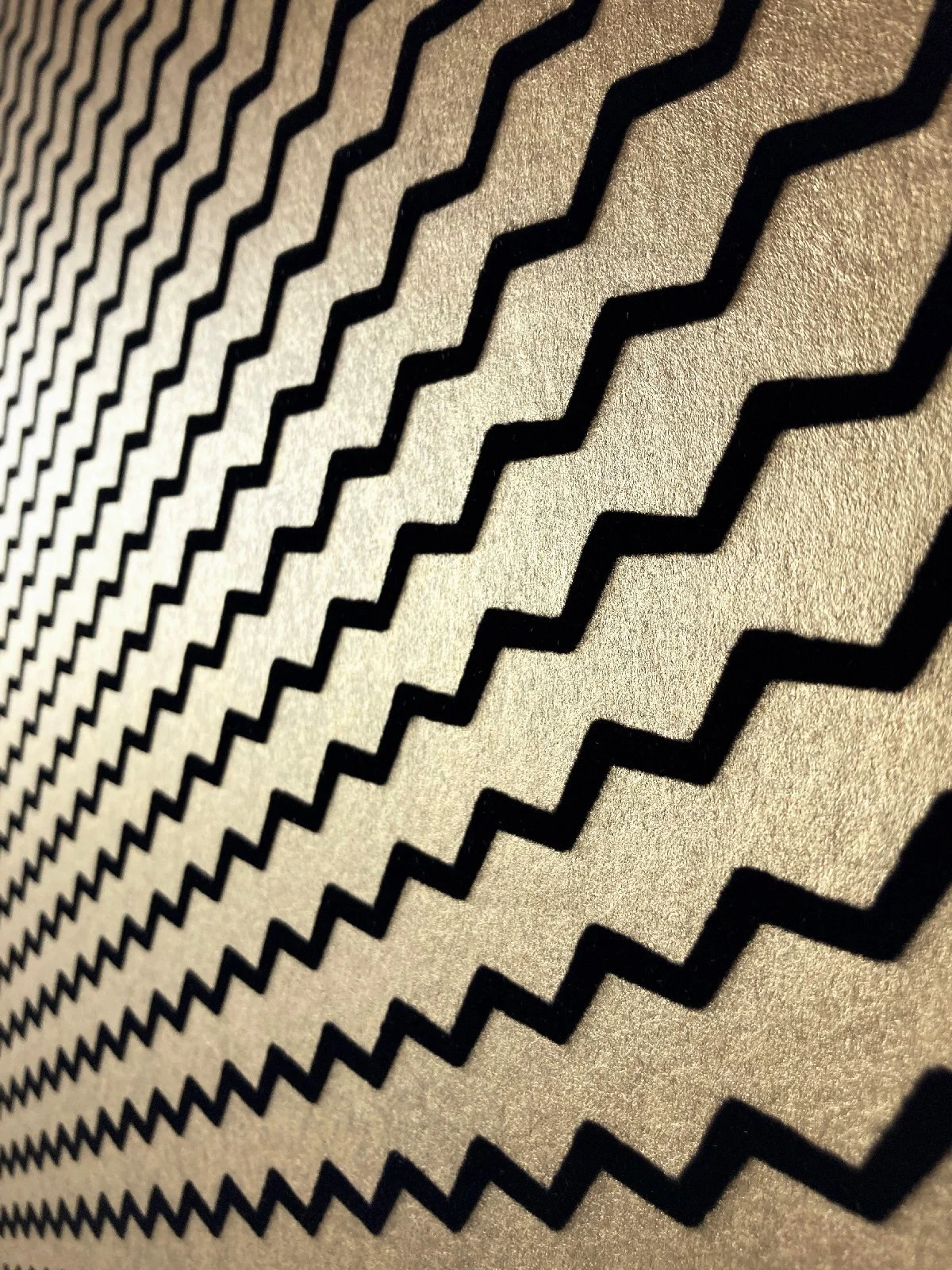 Black Flock & Gold Lustre