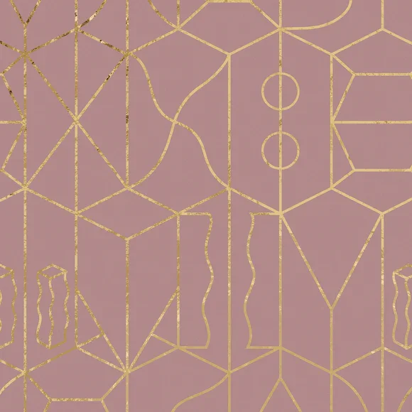 SUZ-11 Mural Gold Foil Pink 3