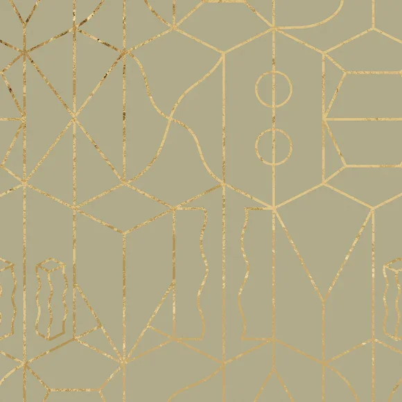 SUZ-12 Mural Gold Foil Green