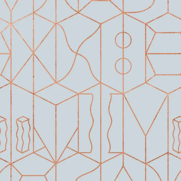 SUZ-13 Mural Copper Foil Blue