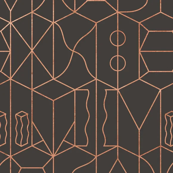 SUZ-14 Mural Copper Foil Brown