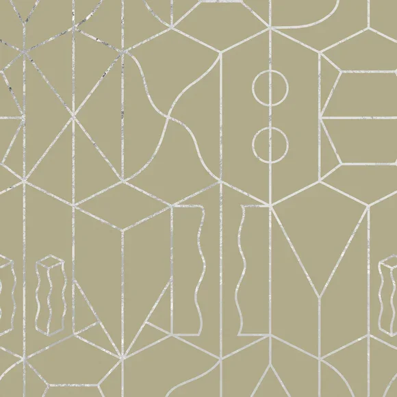 SUZ-20 Mural Silver Foil Green