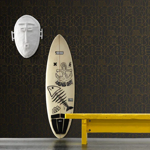 SUZ-10 Mural Gold Foil Brown