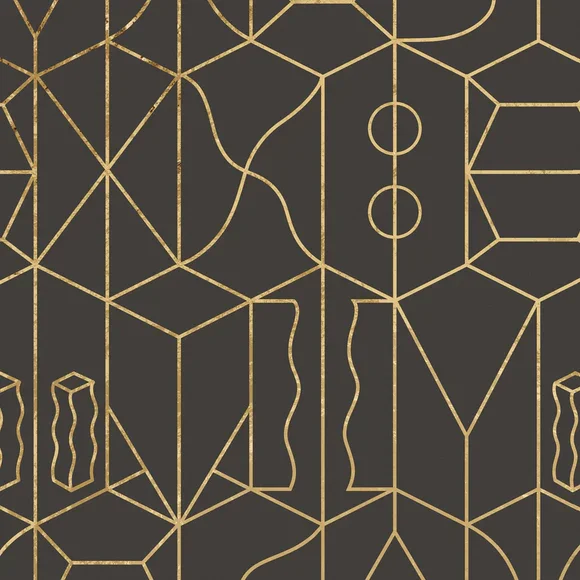 SUZ-10 Mural Gold Foil Brown