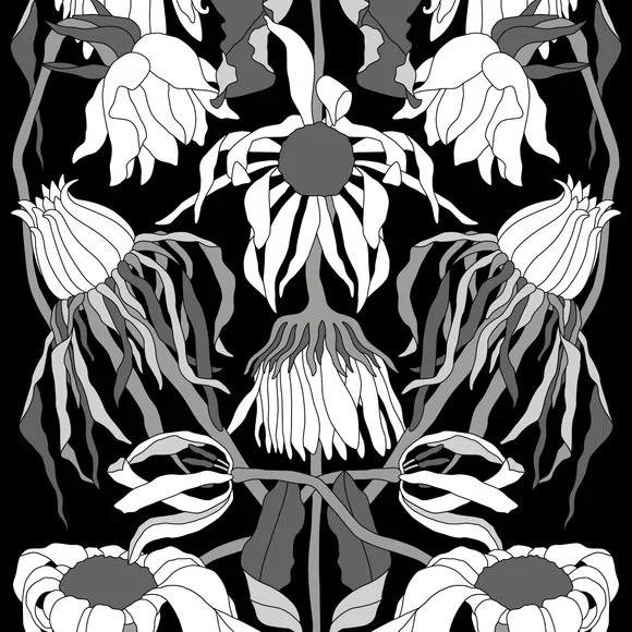 WITHERED FLOWERS BLACK