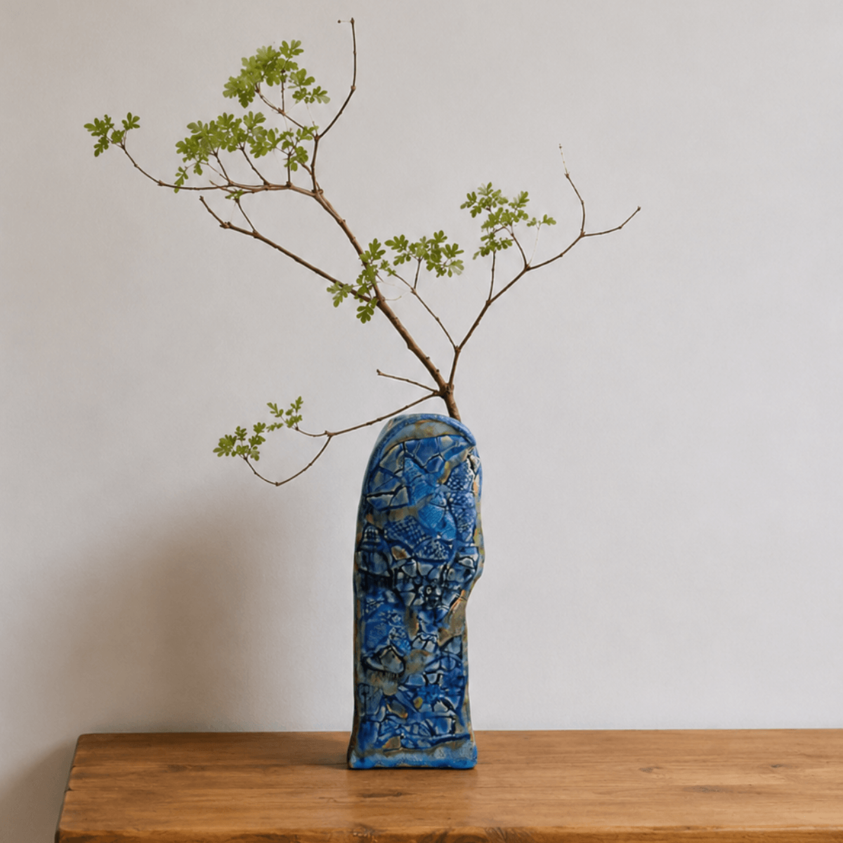 Keramikvase blau "Die Träume Jerusalems", 25cm