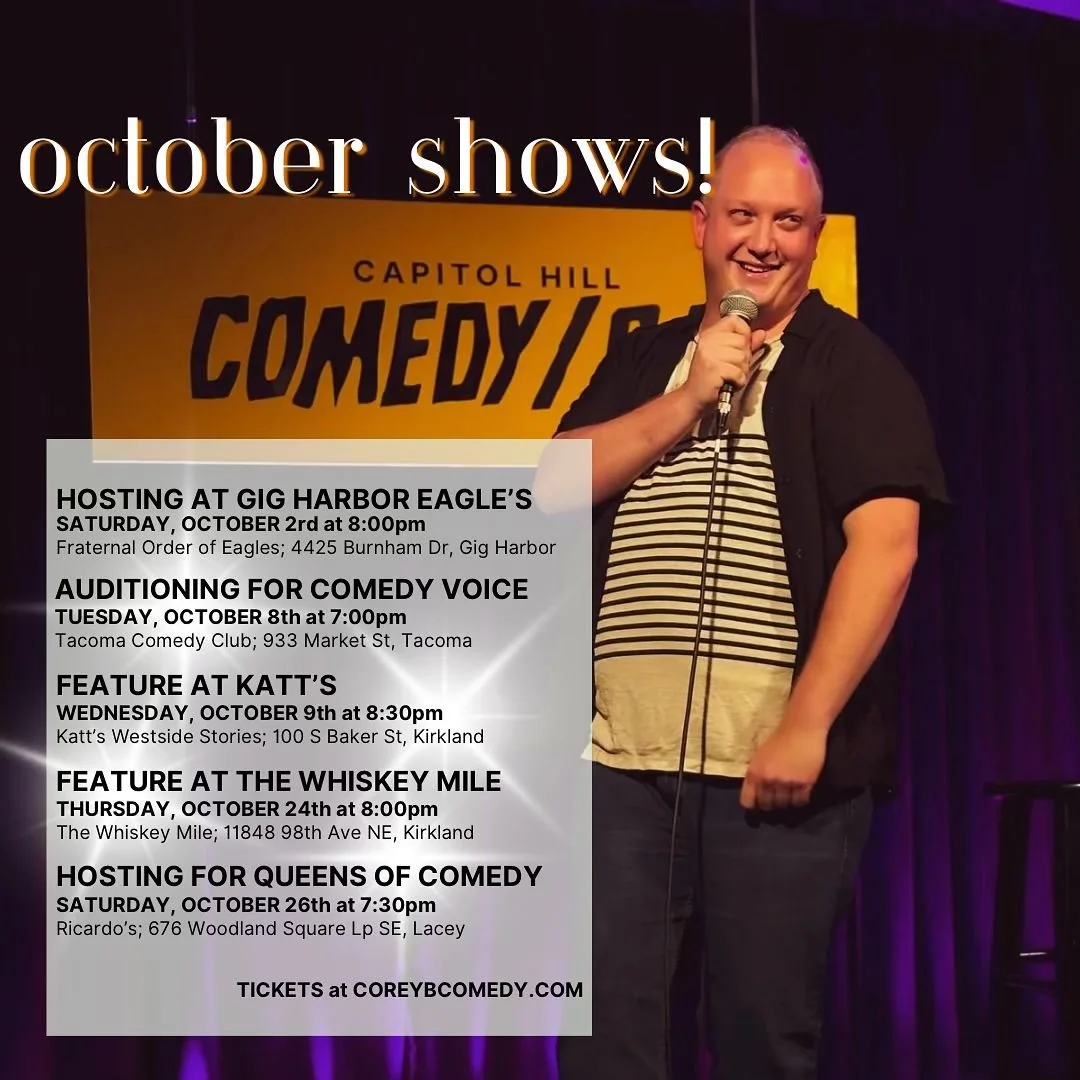 It's #spookyseason !! Come see me be spooky or something this month 😘
.
.
.
Photo by @russellswanderingphotography 
#comedy #comedyshow #standup #standupcomedy #liveshow #pnw #pnwcomedy #comeseeme #october #halloween