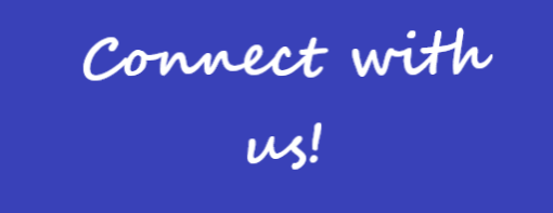 Purple background with white cursive text that says 'Connect with us!'