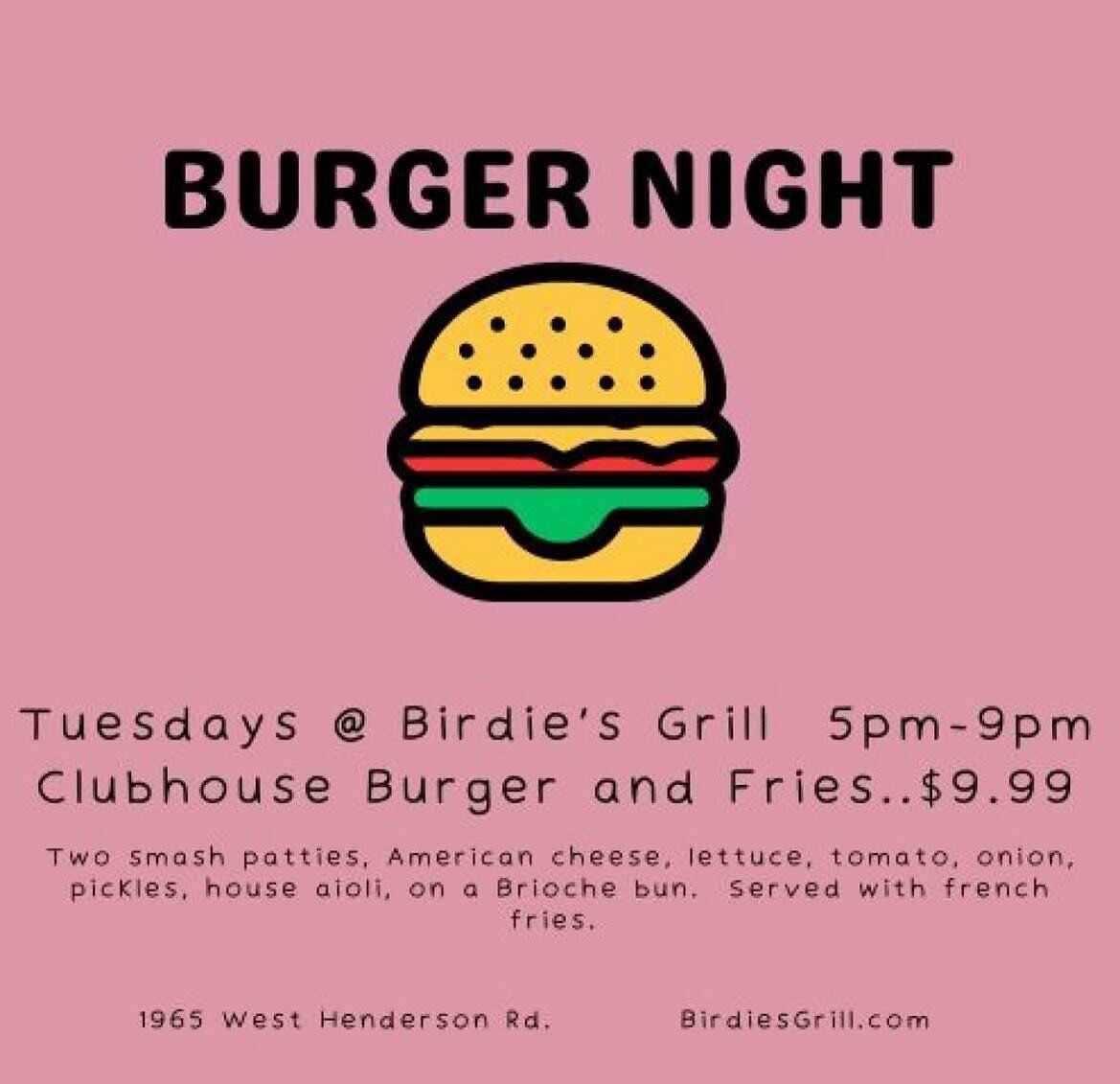 Every Tuesday at @birdies_grill
@thefairwaycolumbus order right to your golf bay, or grab a table in the clubhouse!!