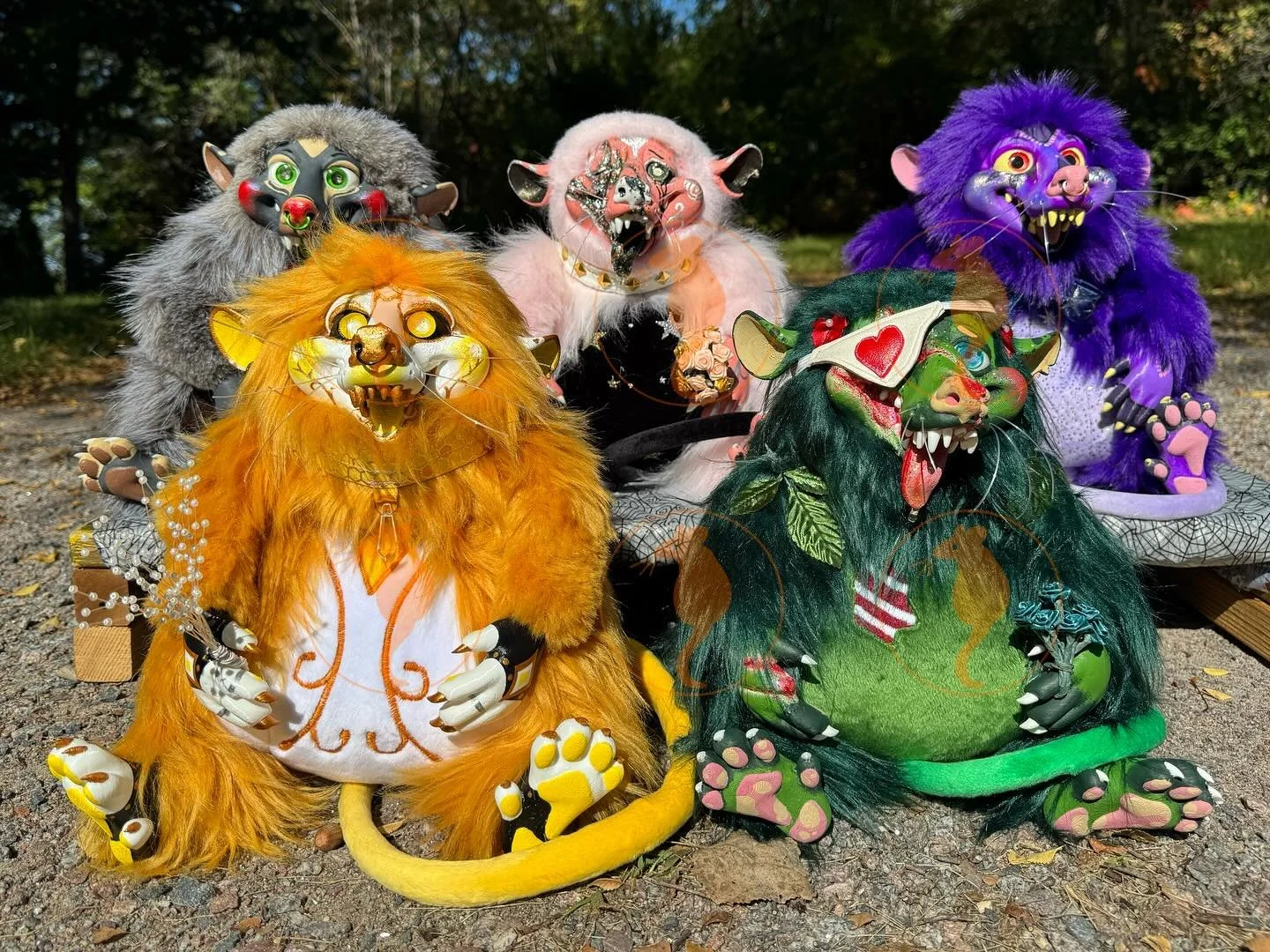 These babies are ALL up for adoption! Check out my Etsy shop and snag one! 
#artdoll #customplushies #plushartist