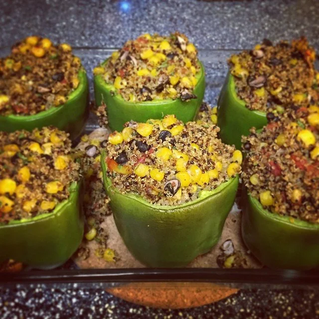 ACCIDENTAL VEGAN // hello, dinner! quinoa, bean, corn and tomato stuff