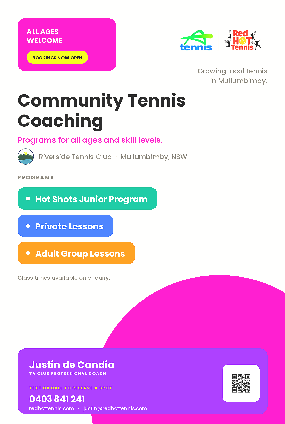 Community Tennis Coaching-Riverside-Tennis-Club-Mullumbimby