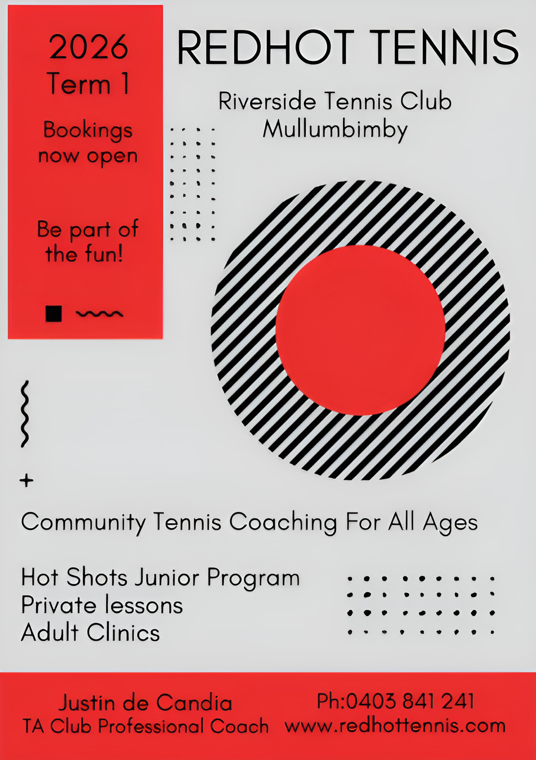 Term 1 Bookings 2026