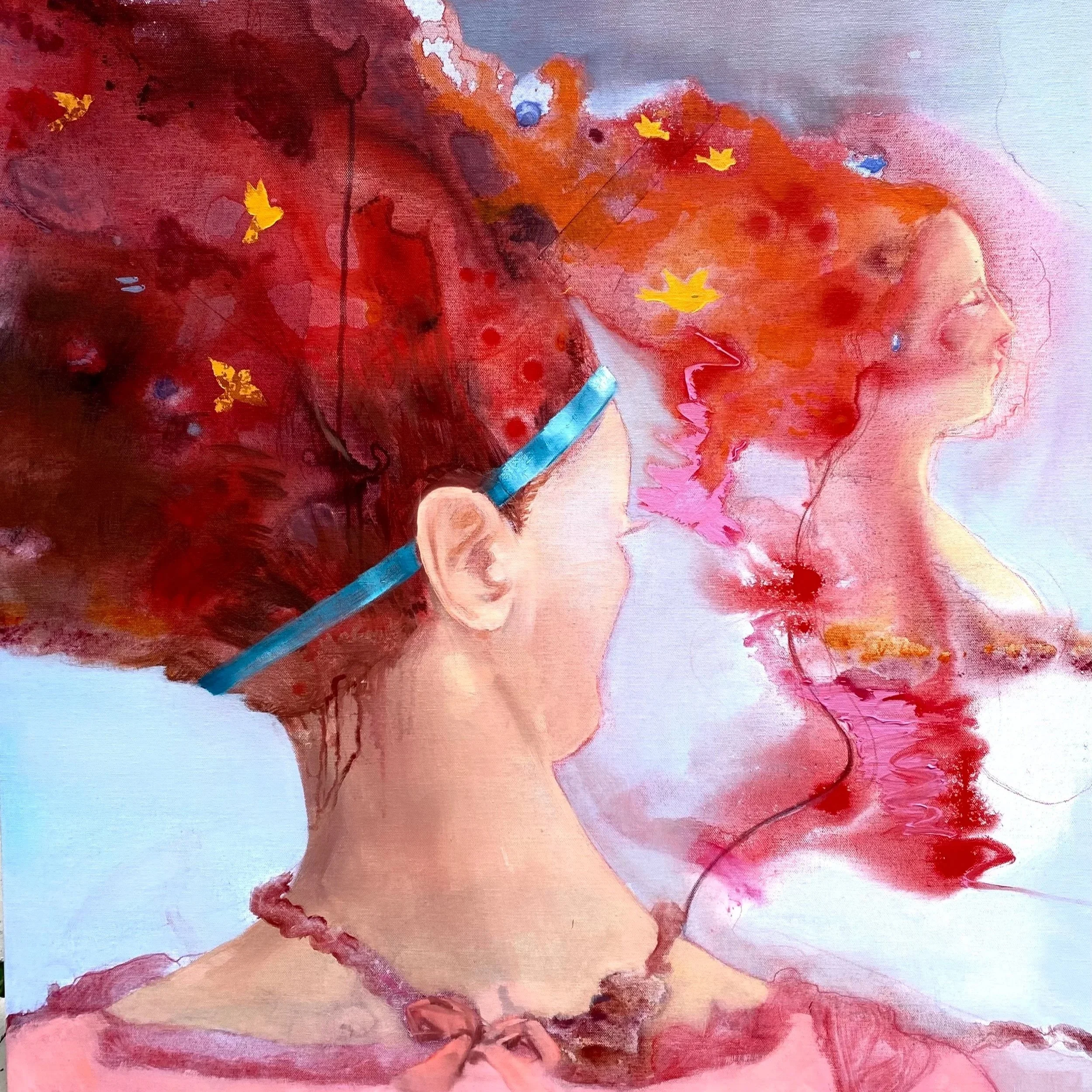 Decorum and Decadence, 2024, Oil & Acrylics 30x30inches