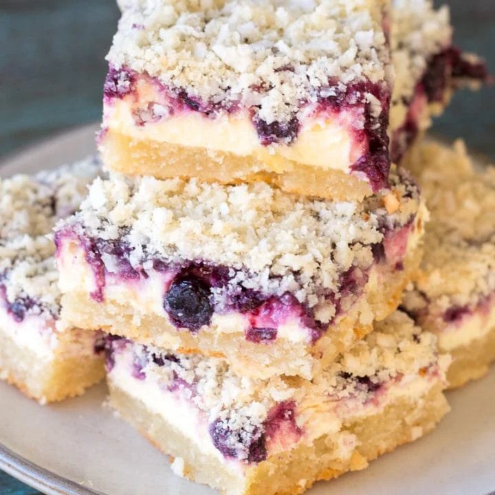Keto Lemon Blueberry Bars