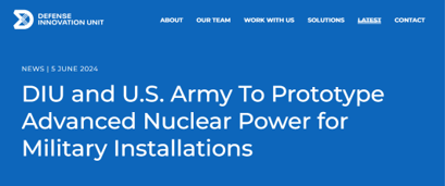 About damn time…great way for the government to start boiling the frog of nuclear regulation change by starting with a military customer instead of a civilian one. thumbnail