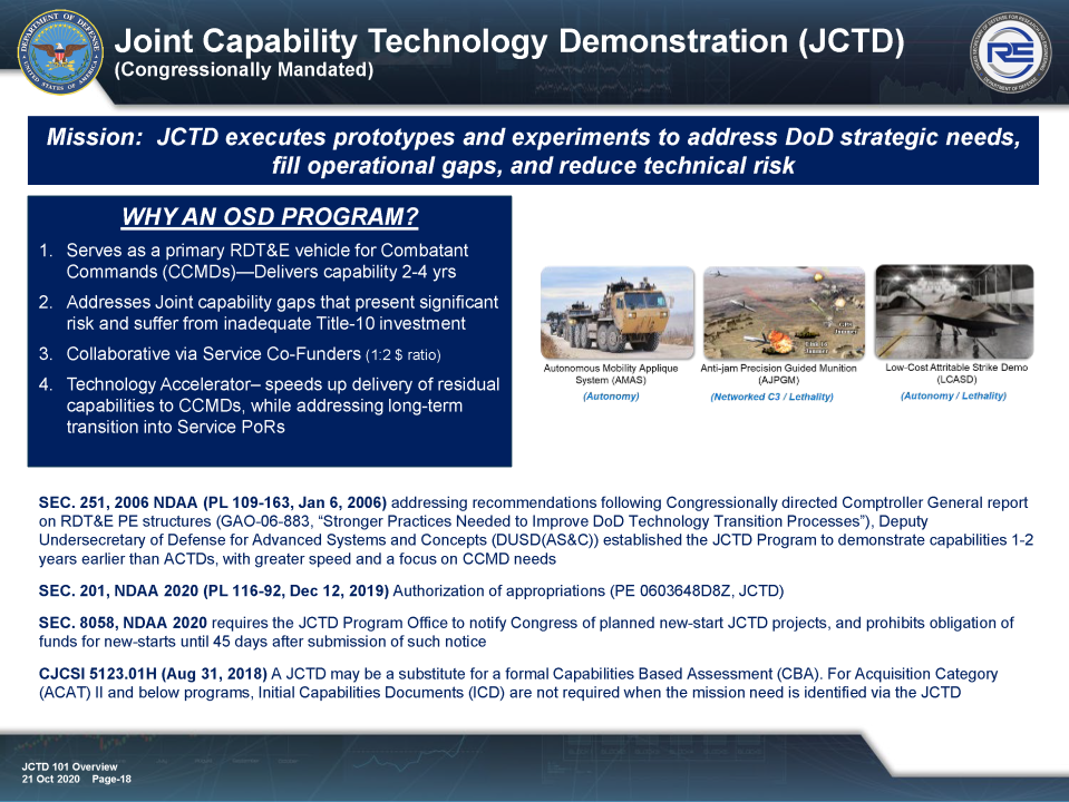 The most used and least known RDT&E tool...(drum roll) JCTD! thumbnail