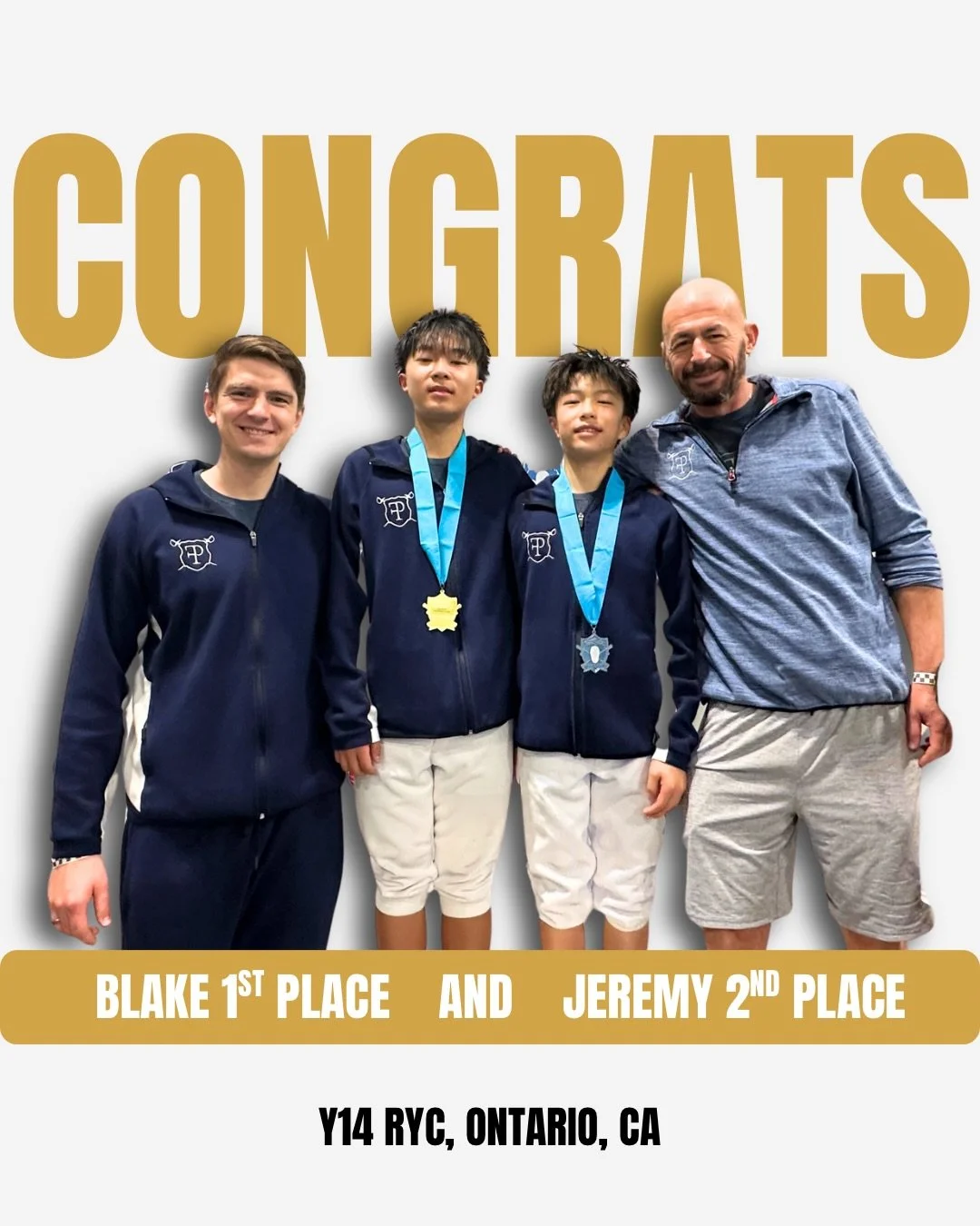 Congrats, Blake 1st and Jeremy 2nd, Y14 at the RYC!!!
