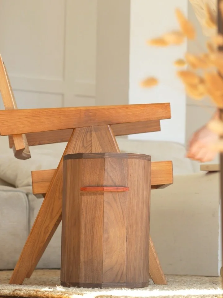 Split Column Table. Perfect for small spaces! Use it as a small side table. When you have company it can be split into two tables or two stools. Oak is on sale with free shipping at redlineDesign.ca