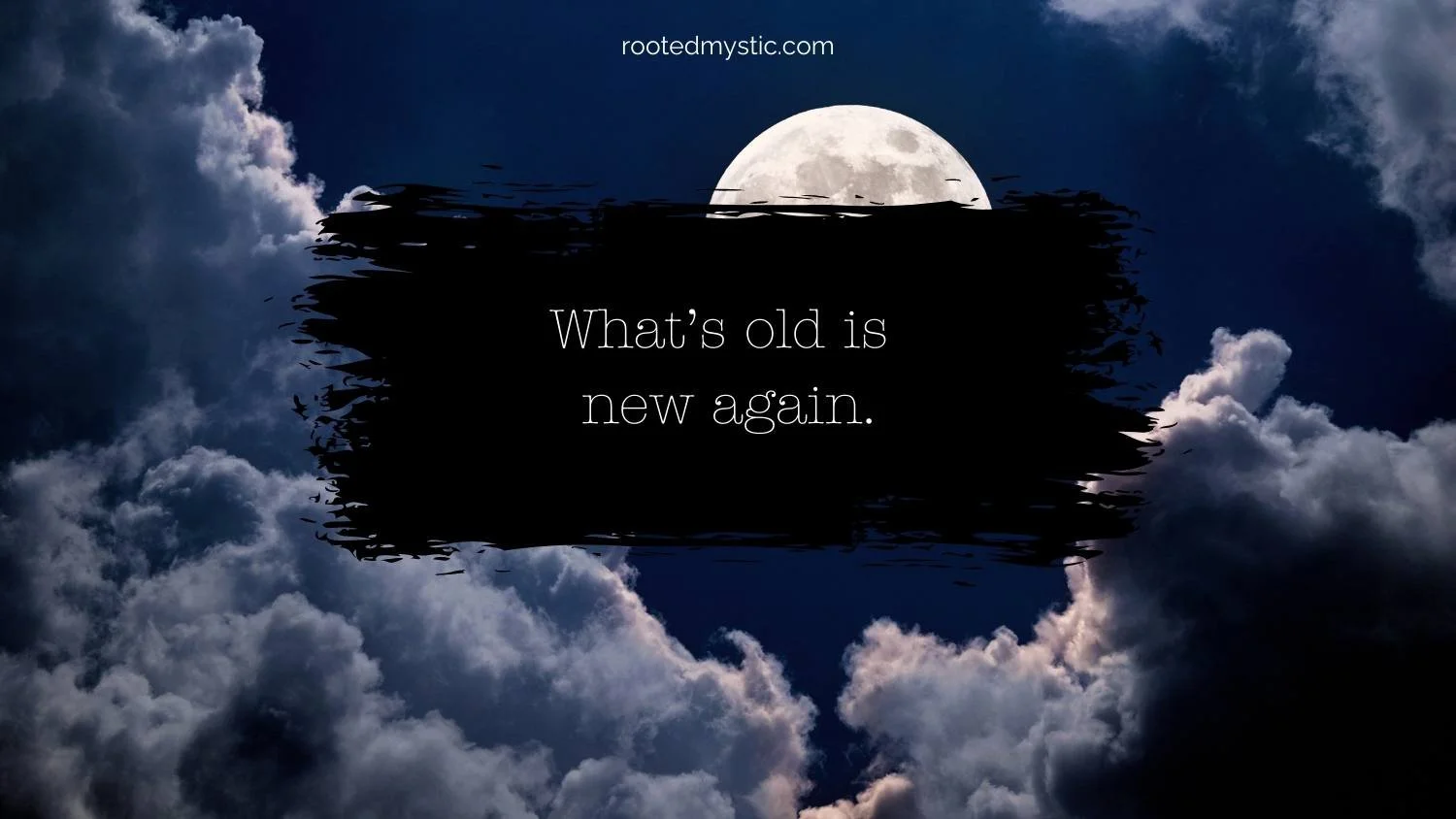 What’s old is new again.