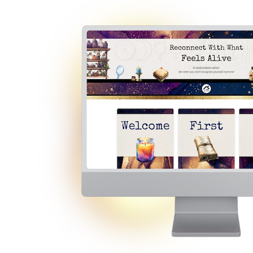 Image of computer showing the course hub home page