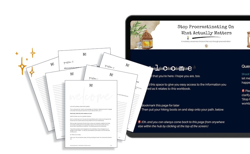 Screenshot of hub on tablet, plus worksheets