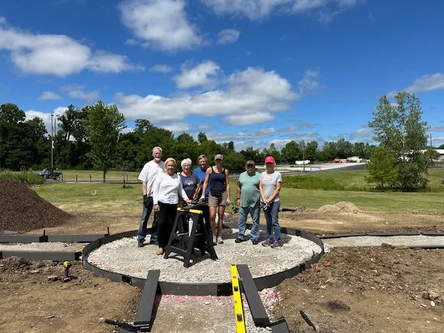 Some of the hard-working master gardener raised bed team.