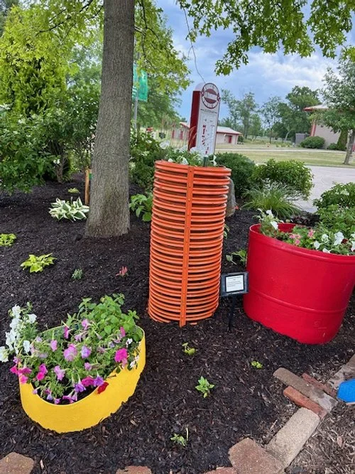 Brightly painted containers!