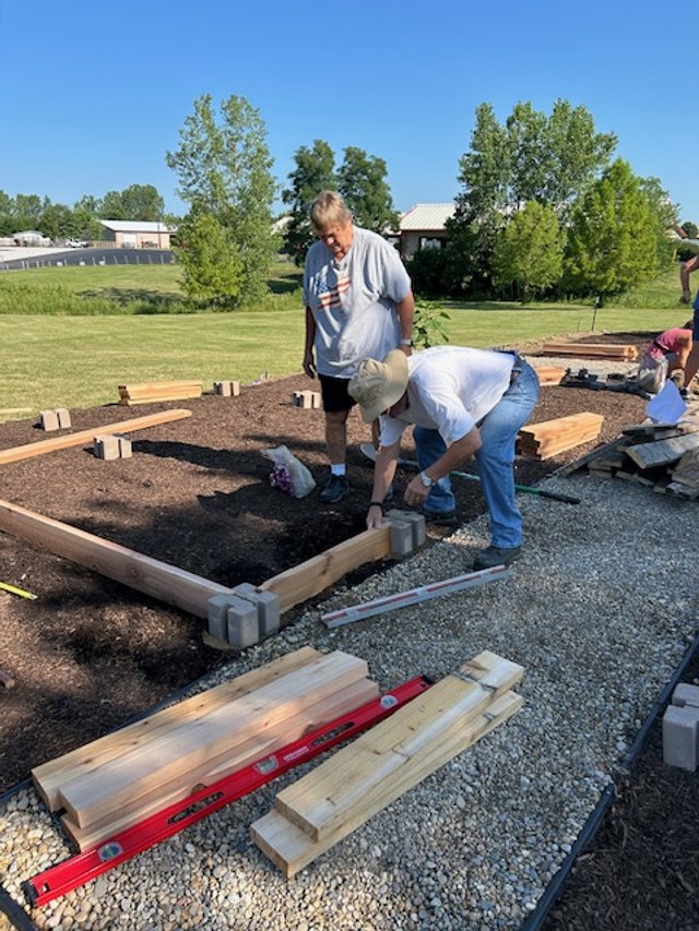 The raised beds are going up!