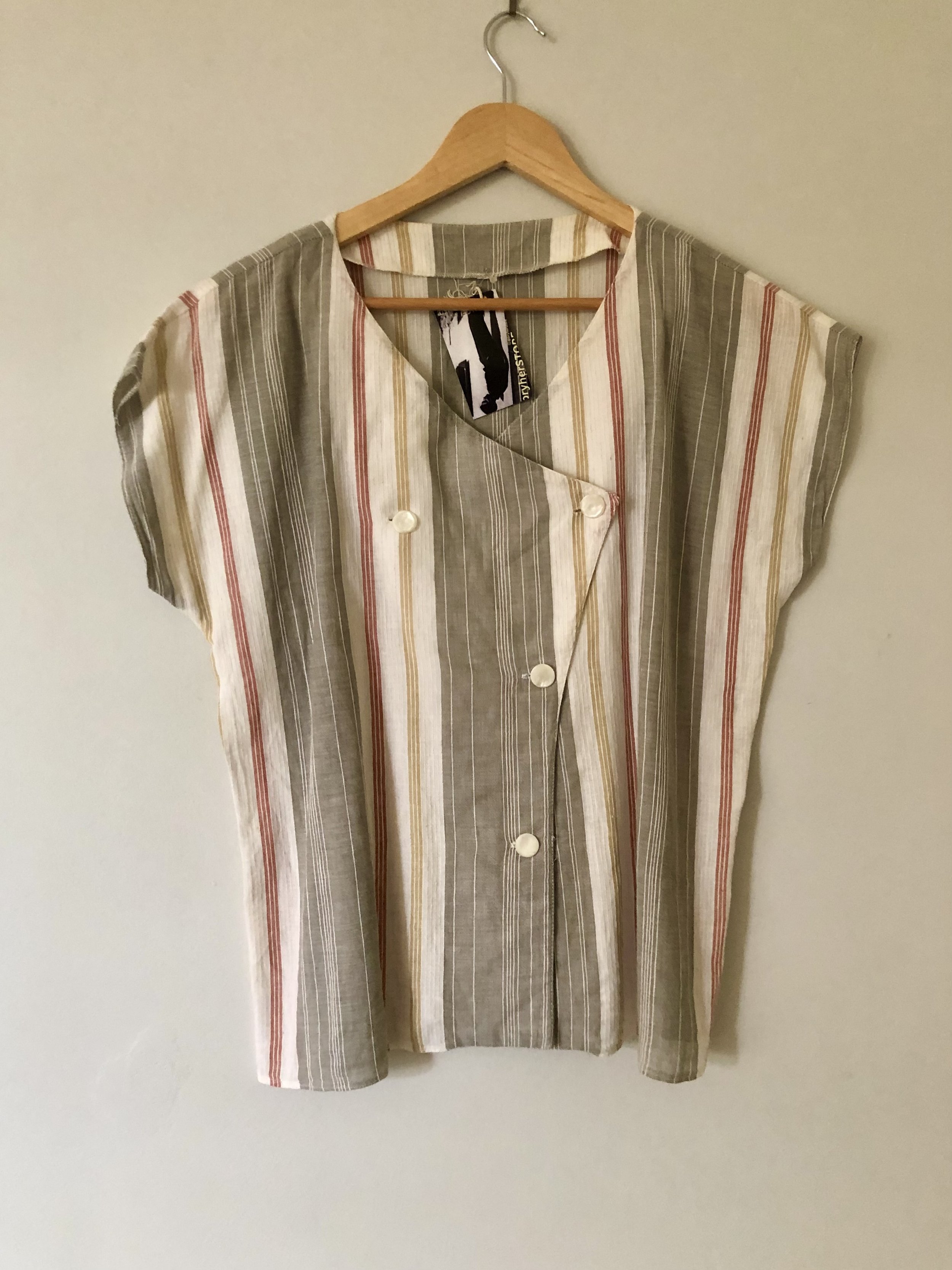 Striped Buttoned Blouse