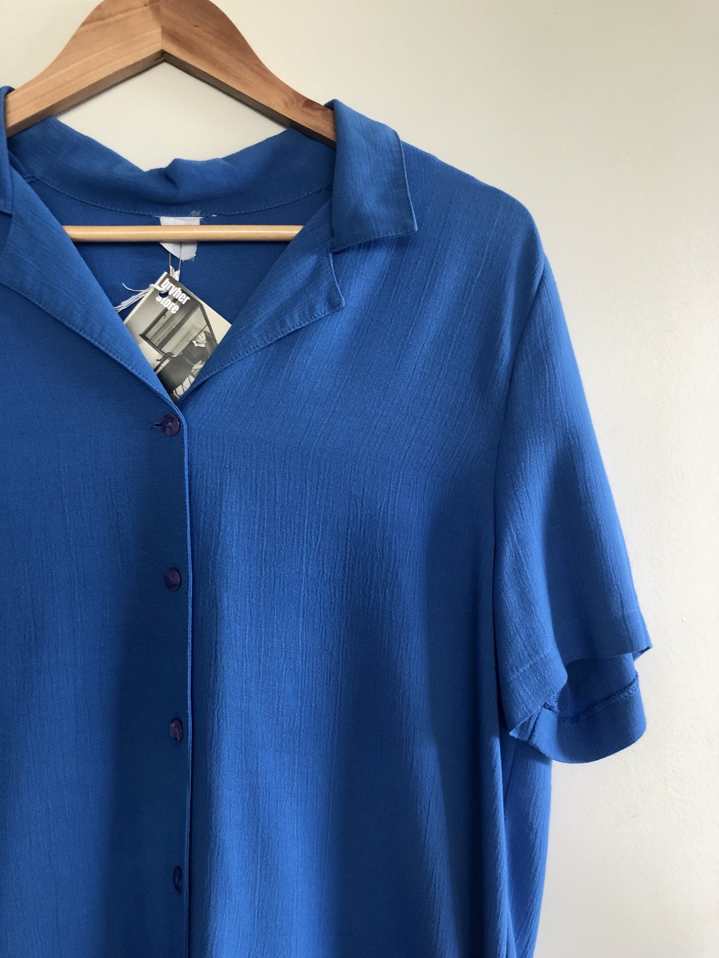 Cobalt Blue Button Up