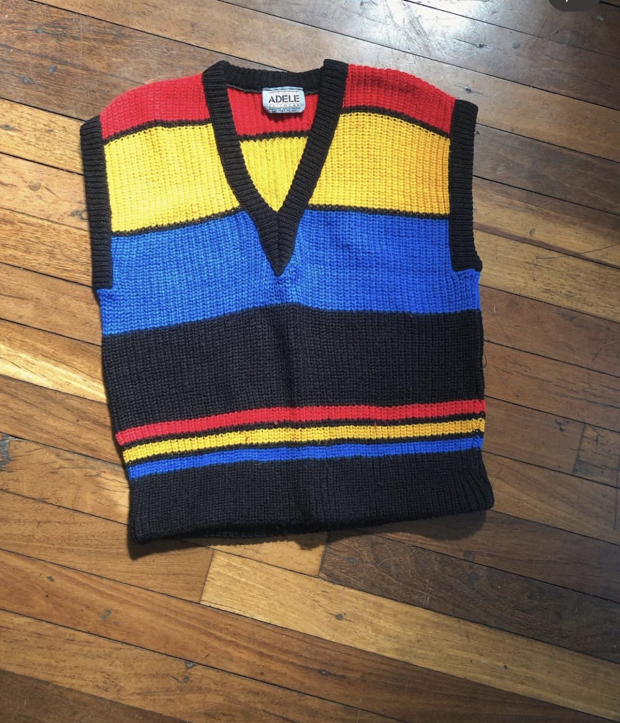 COLOURBLOCK VINTAGE KNIT VEST