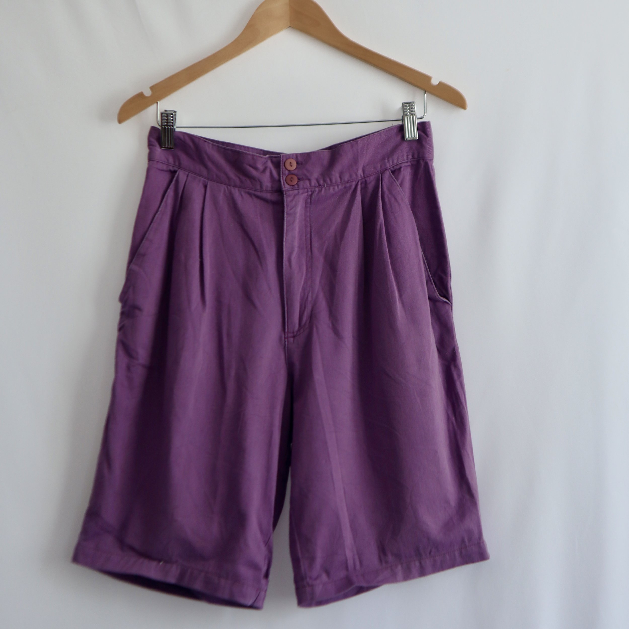Purple Cotton Shorts