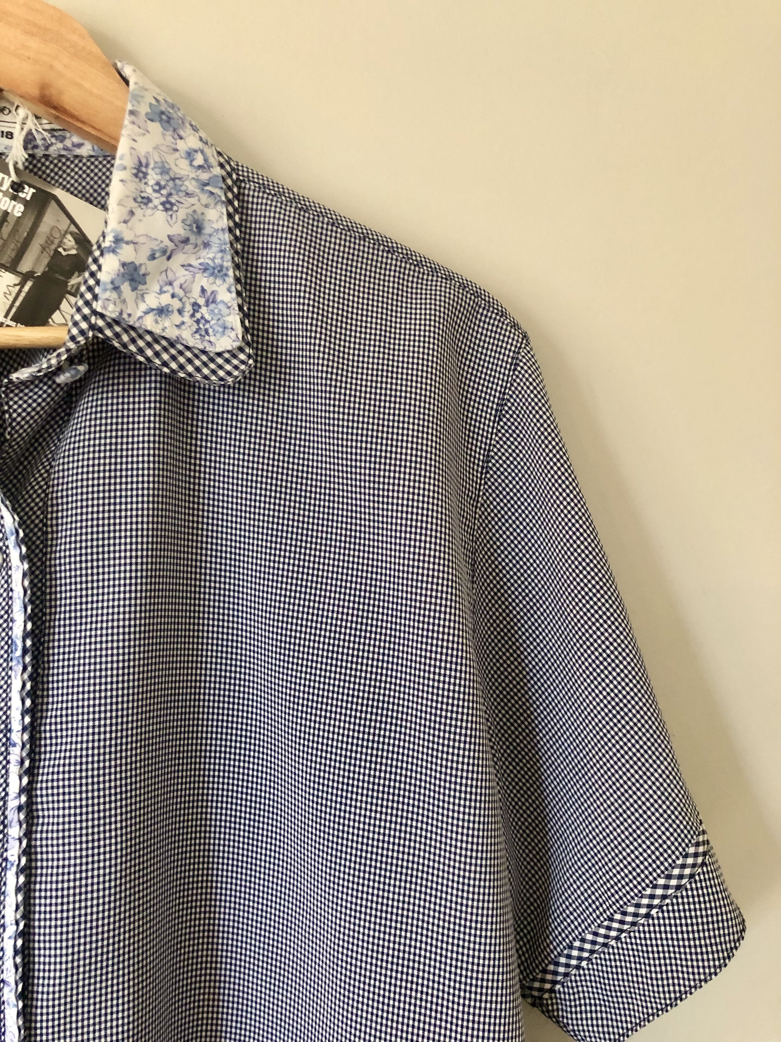 Blue Gingham Button Up