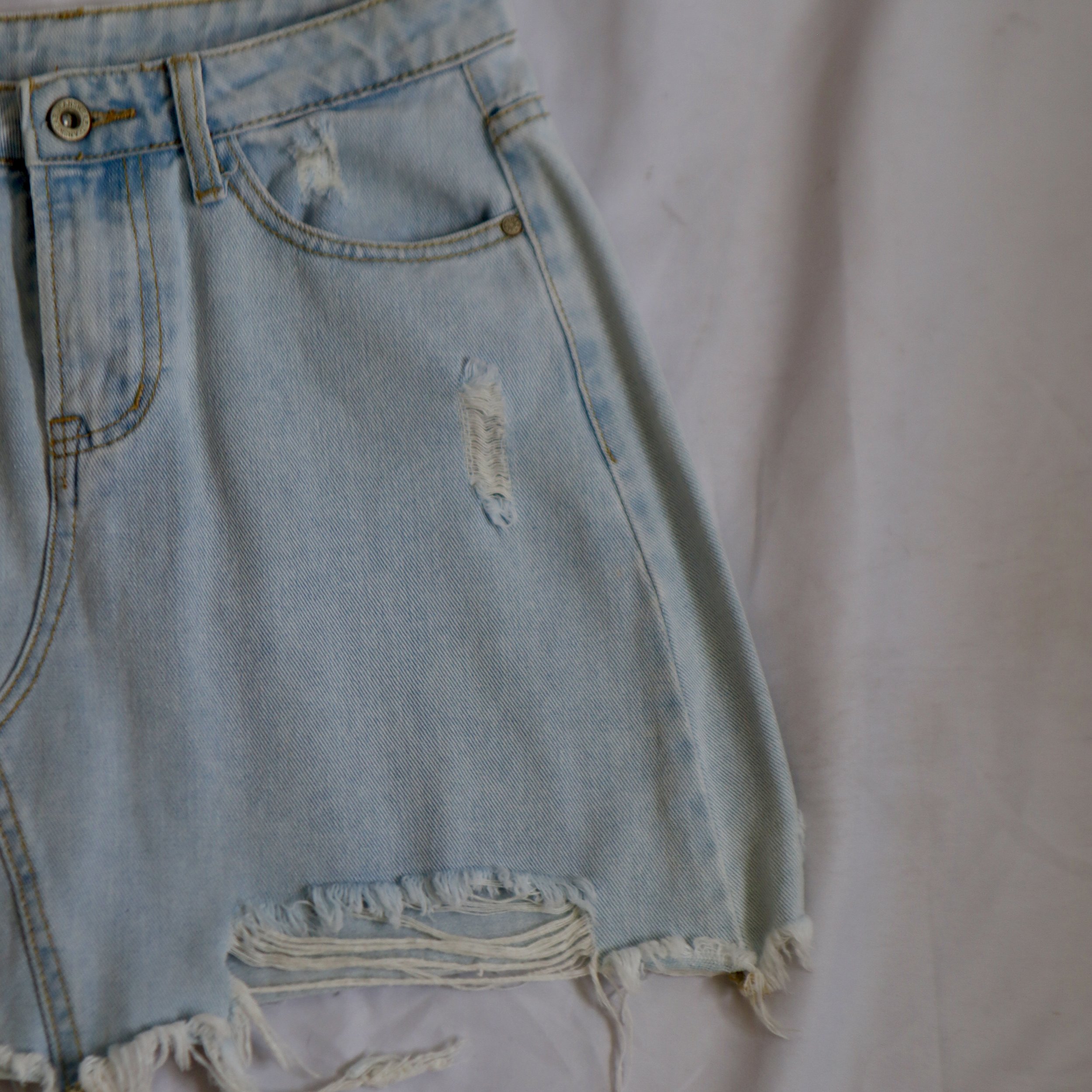 FADED DENIM MINI