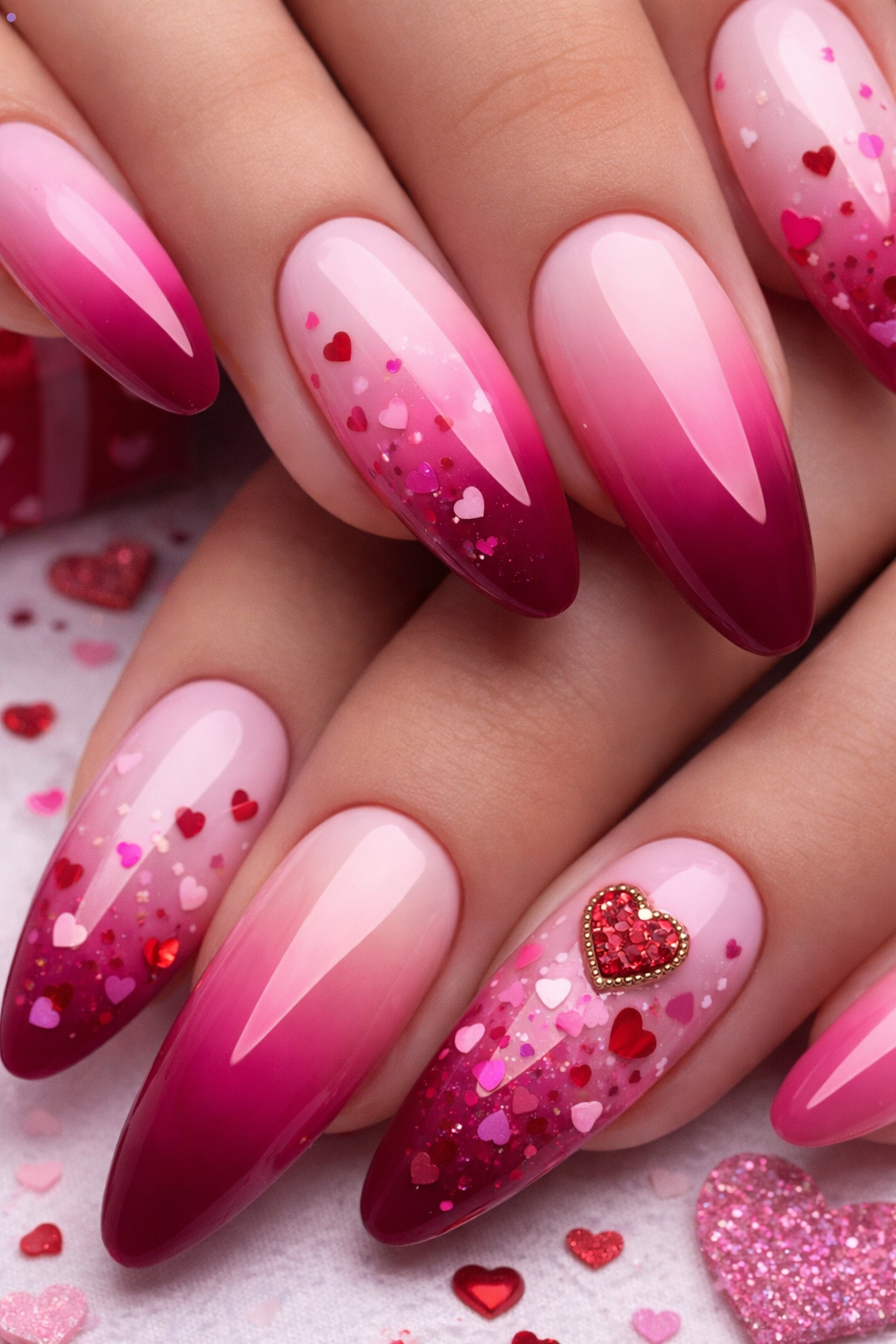 Two tone ombre nails