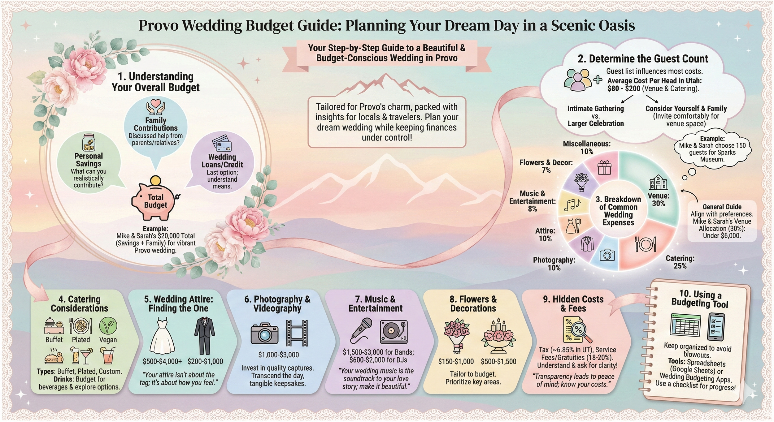 How to Build a Realistic Wedding Budget for Provo, Utah