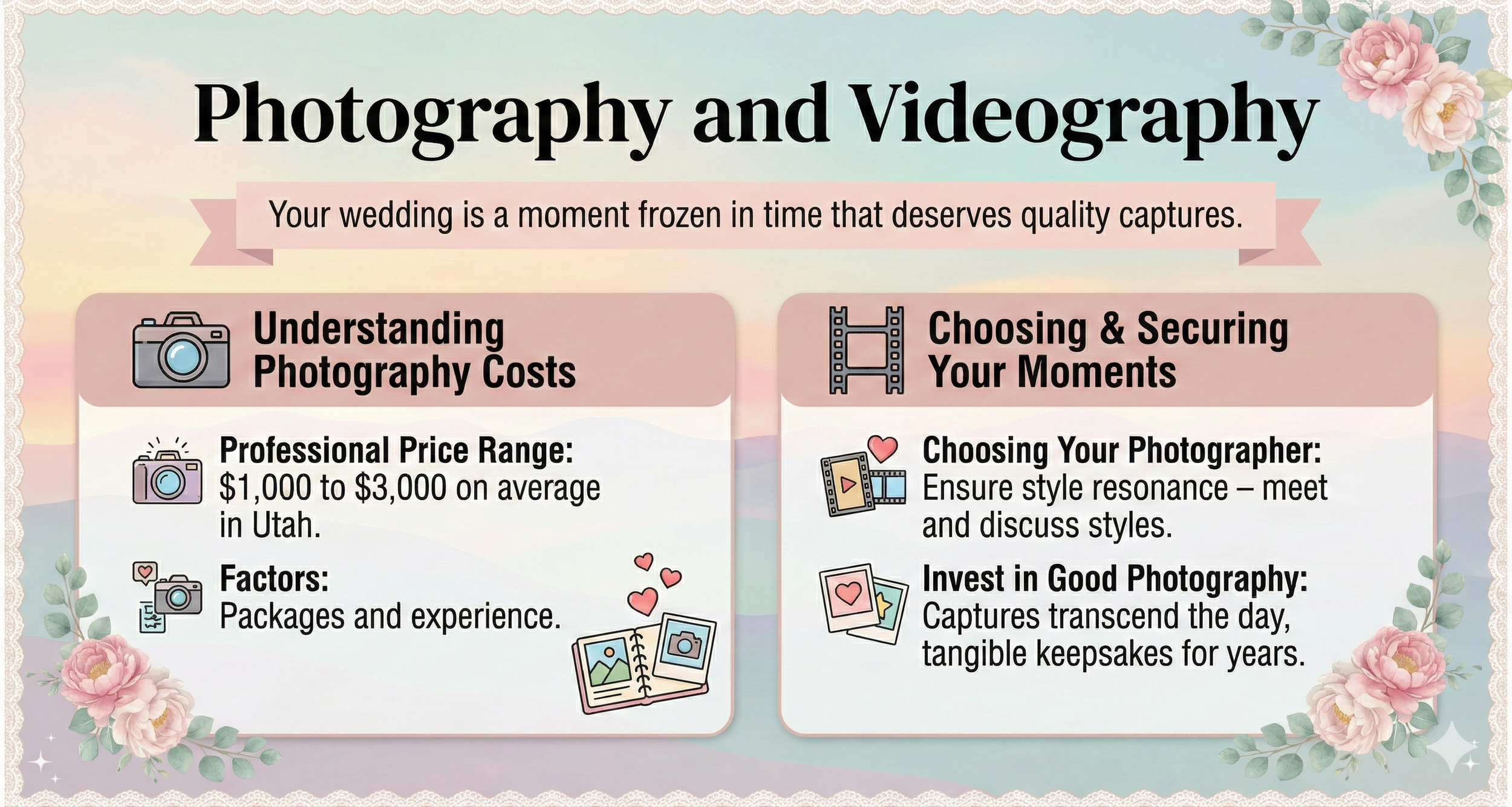 Understanding your photography costs.