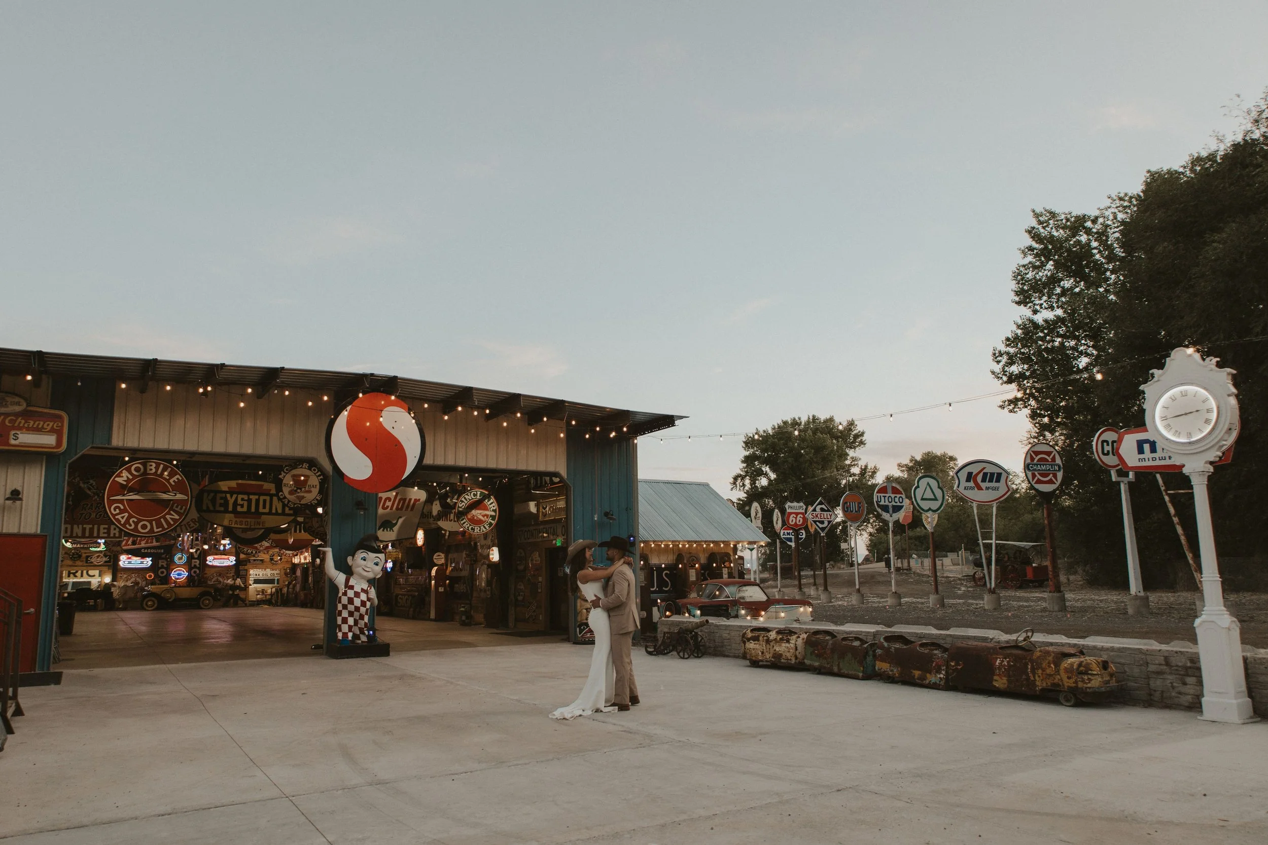 Outdoor seating area at Sparks Museum and Event Center.