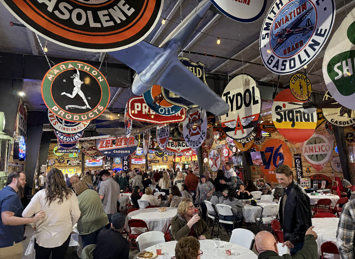 Engaged guests sharing memories