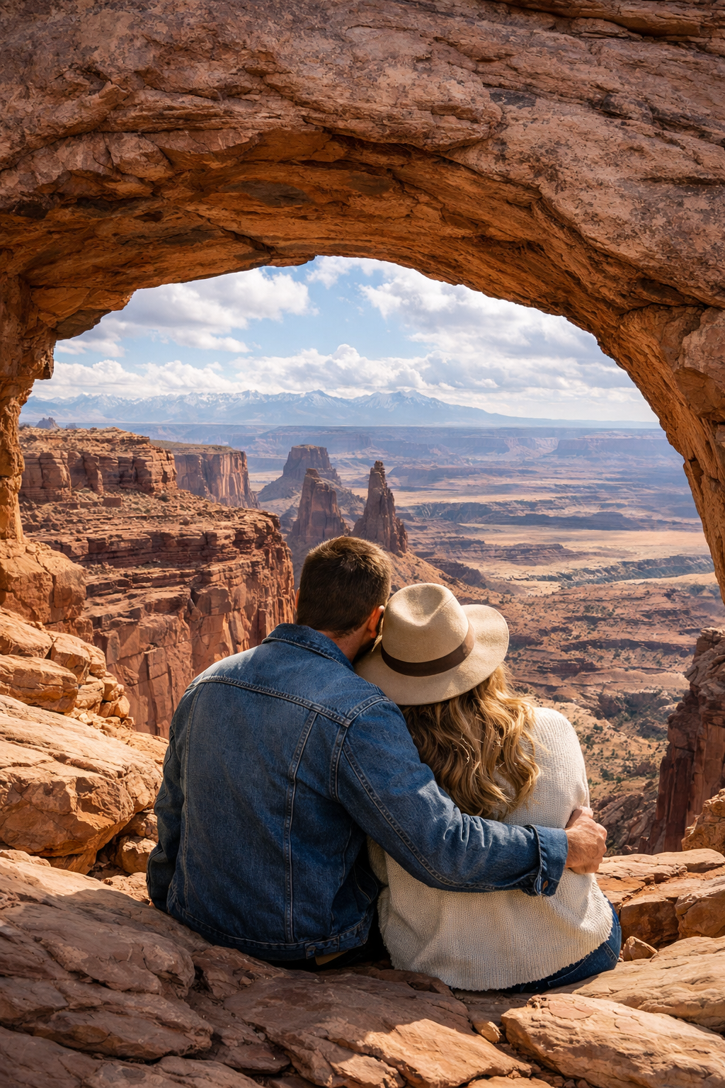Enjoying the view in the canyonlands.