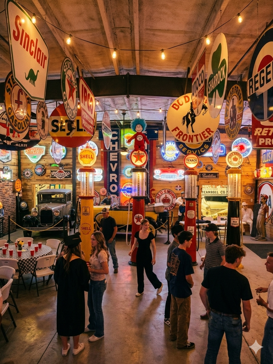 Graduation party setup inside Sparks Museum and Event Center in Provo Utah