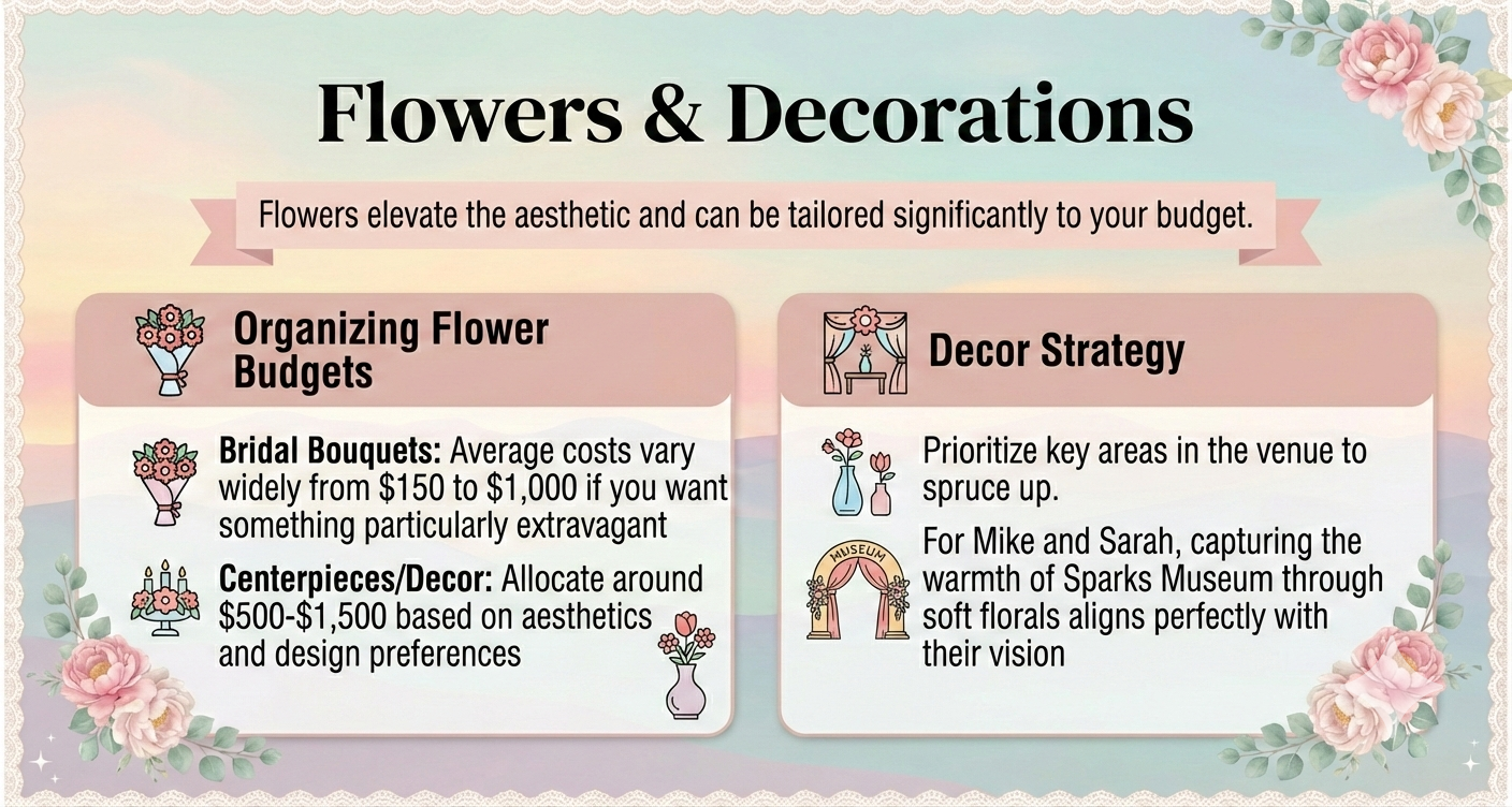 Flowers elevate the aesthetics.