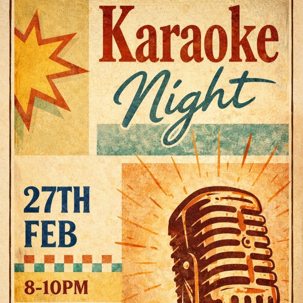 It starts quietly.
A couple of drinks, 
Then the room joins in.
🎤 Karaoke Night at Hemingway &amp; Co
Friday 27th Feb | 8&ndash;10pm
Local voices, great pours, and those songs you only ever trusted to sing in the shower&hellip; until now.
