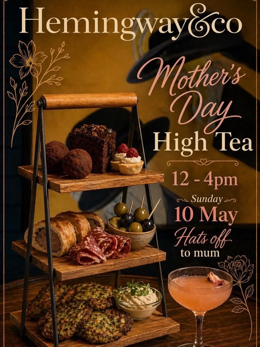 🌸 Mother&rsquo;s Day High Tea at Hemingway &amp; Co 🌸

However you do Mother&rsquo;s Day&hellip; this is for you.

Celebrate Mum, celebrate your people, or take a moment for yourself.Bring your best friend, your sister, your family&hellip;or come h
