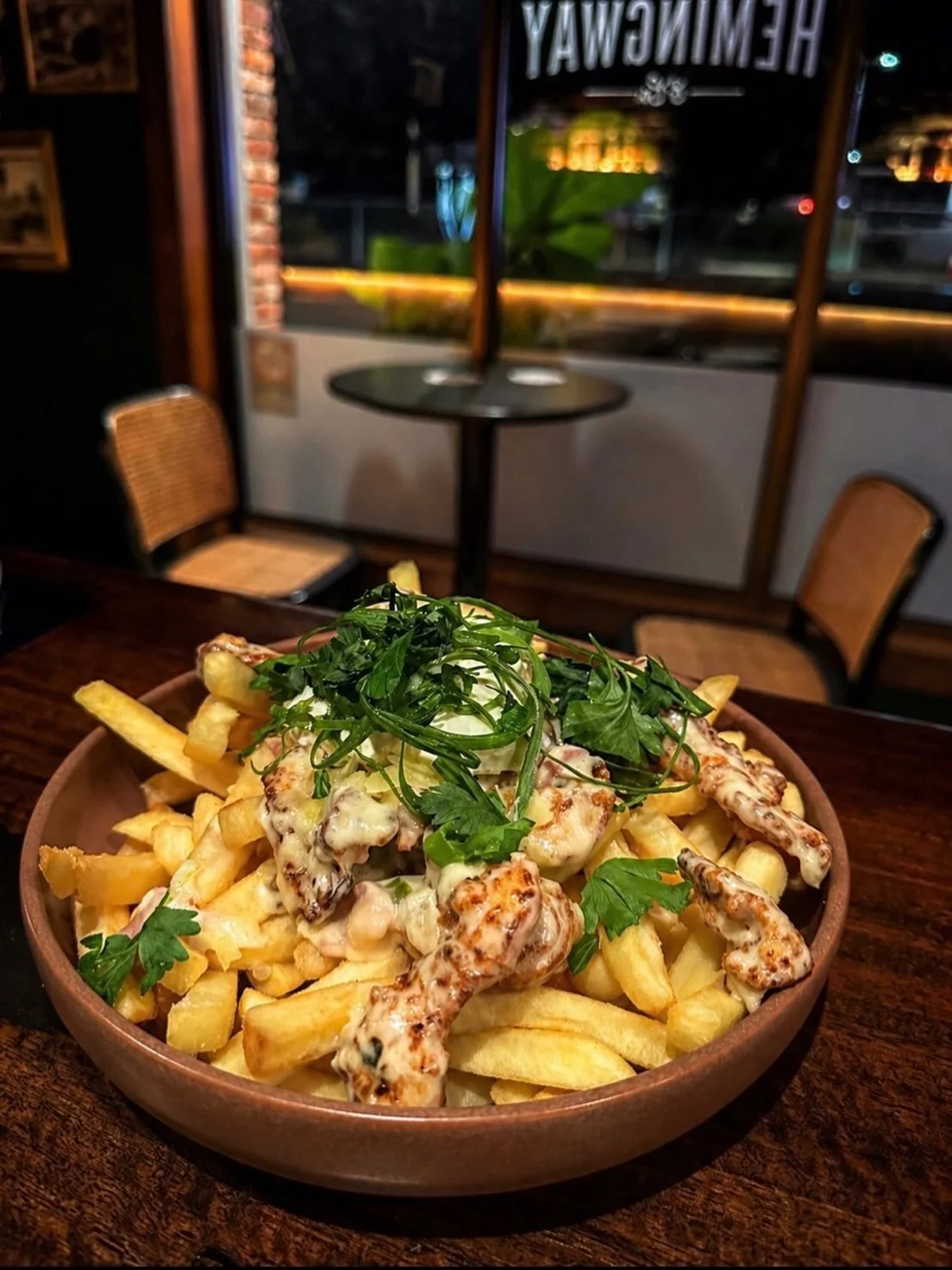 Cold nights have a way of deciding dinner for you.

You don&rsquo;t want light.
You don&rsquo;t want sensible.
You want something hot, rich&hellip; and a little over the top.
So here it is.

Chicken Carbonara Loaded Fries
Crispy fries buried under cr