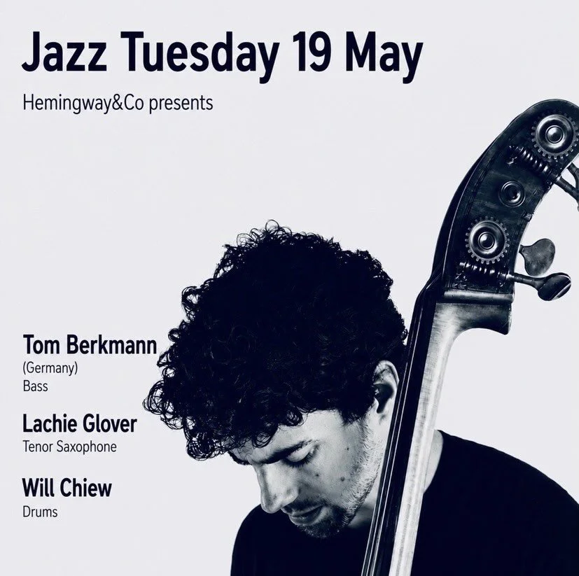 Tuesday Jazz returns this week at Hemingway &amp; Co 🎷

While the big boss is forced to press pause for a moment, the music rolls on with a stellar lineup taking the reins from 7pm.

Fresh to the Perth jazz scene all the way from Germany, Tom Berkma