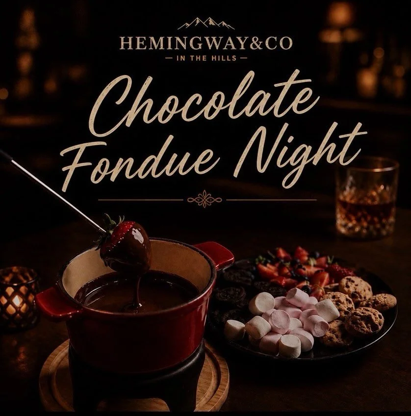 Mid Week Melt is back.

This Wednesday, we&rsquo;re pouring warm chocolate fondue from 6pm for another cosy midweek must have.

melted chocolate, fruit, sweets and little indulgences made for dipping, sharing and staying awhile.

$25pp
Bookings essen