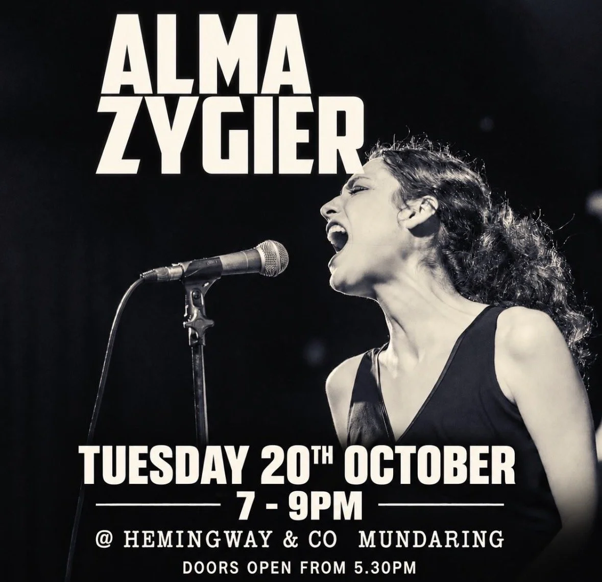 Alma zygier at hemingway &amp; co 